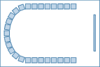 Room configured as horseshoe